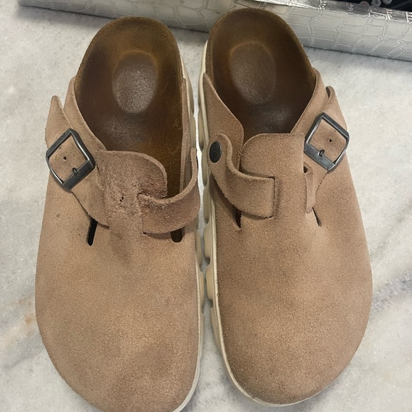 Boston Chunky Suede Leather Warm Sandals - Picture 9 of 16